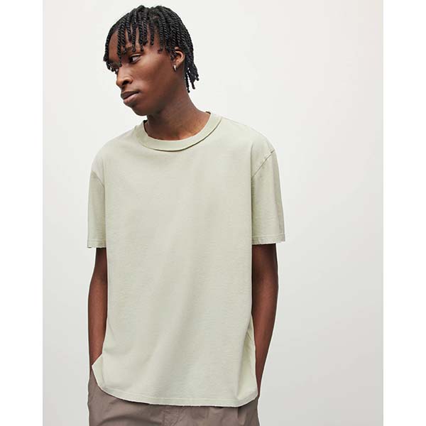 Allsaints Australia Mens Otto Crew T-Shirt Clay Green AU70-730